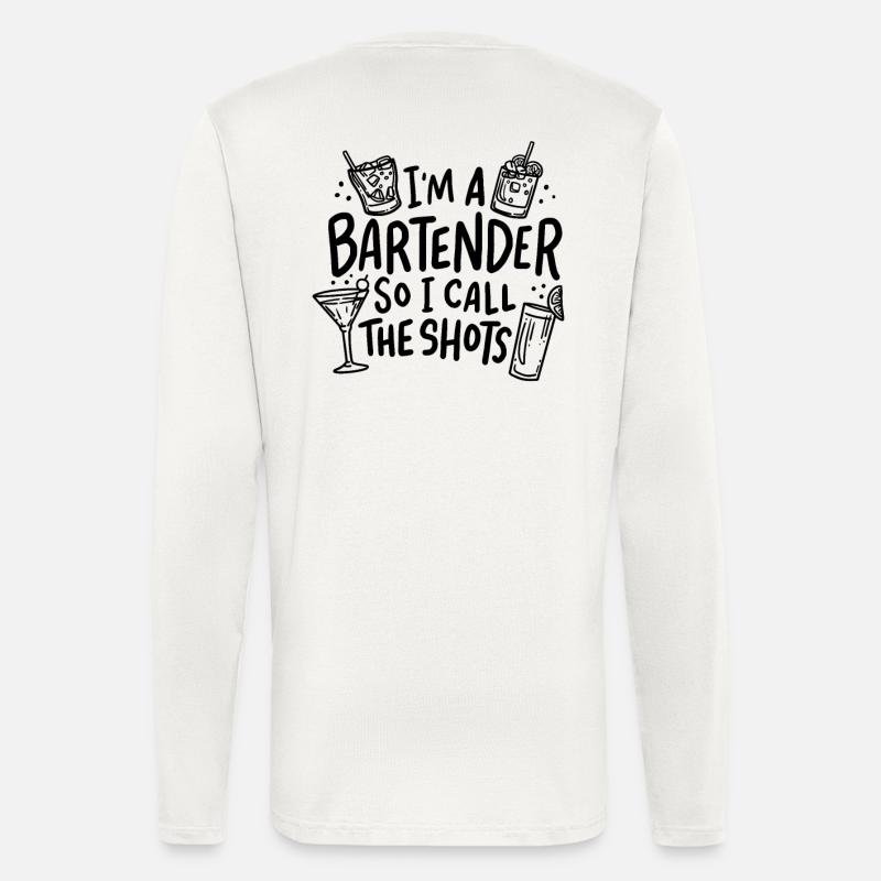 Barkeeper Kellner Drinks - Langarmshirt - made by SPREAD  - OFF WHITE