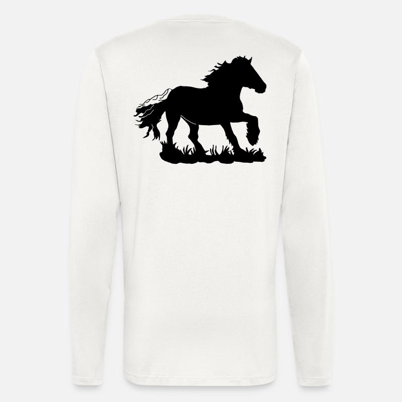 Kaltblut, Kaltblüter, Draft horse - Langarmshirt - made by SPREAD  - OFF WHITE