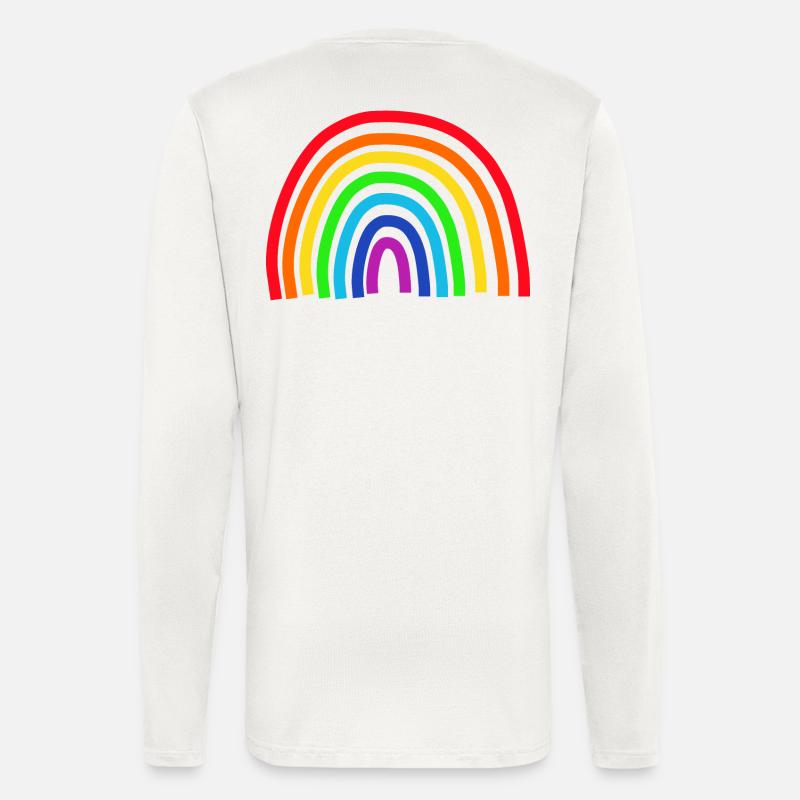 Regenbogen bunt - Langarmshirt - made by SPREAD  - OFF WHITE