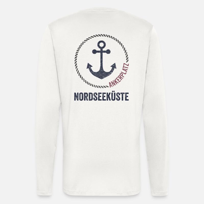 Nordsee Ankerplatz Emblem - Langarmshirt - made by SPREAD  - OFF WHITE