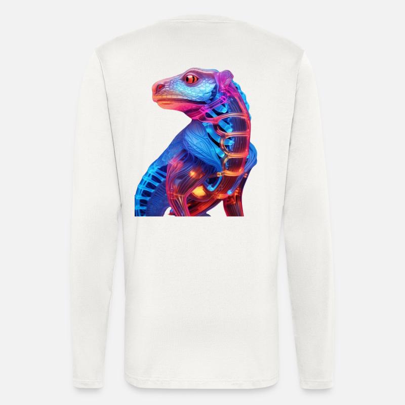 Neon Illuminated Dragon - Longsleeve - made by SPREAD  - OFF WHITE