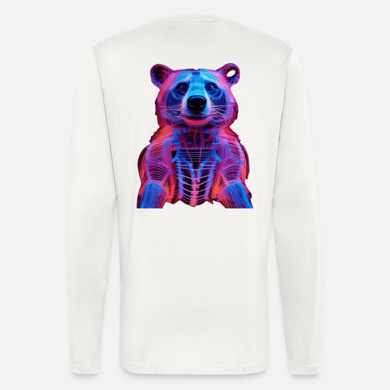 Neon-Hirschkäfer Design - Longsleeve - made by SPREAD  - OFF WHITE