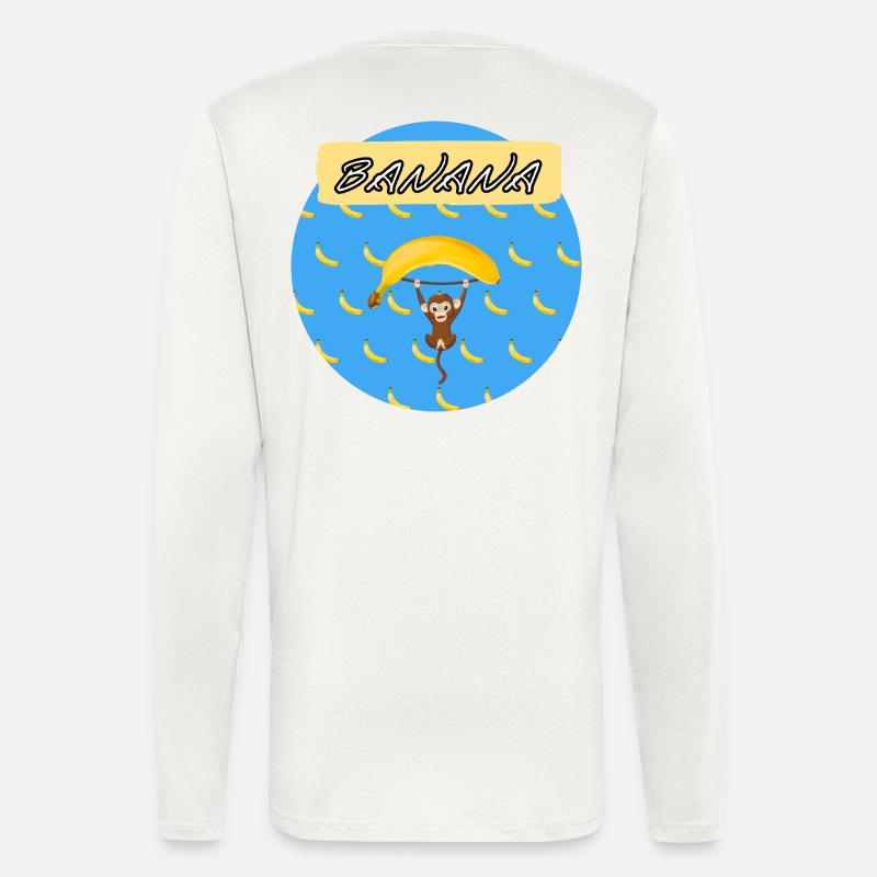 banana äffchen - Langarmshirt - made by SPREAD  - OFF WHITE