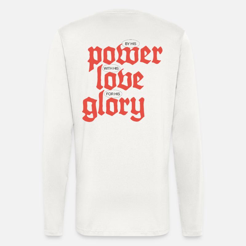 Power, Love & Glory | White - Longsleeve - made by SPREAD  - OFF WHITE