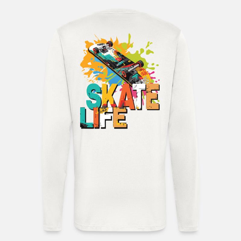 Skateboard - Langarmshirt - made by SPREAD  - OFF WHITE