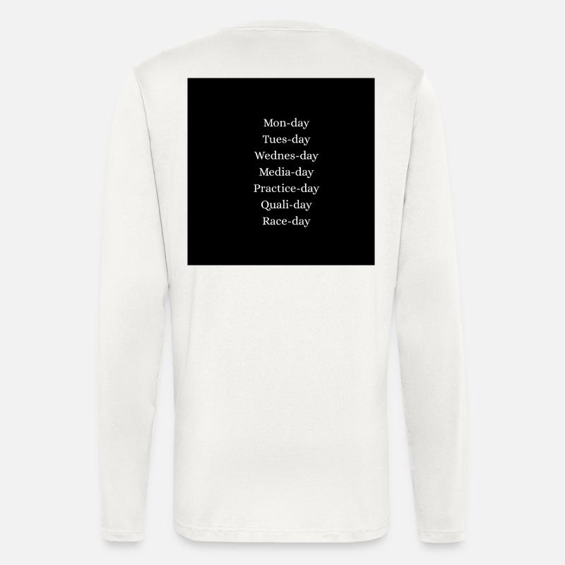 Raceweek_f1_weekdays - Langarmshirt - made by SPREAD - OFF WHITE