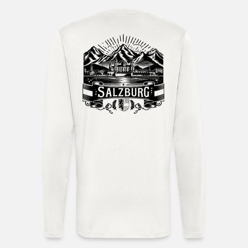 Salzburg Design mit Wappen - Langarmshirt - made by SPREAD  - OFF WHITE