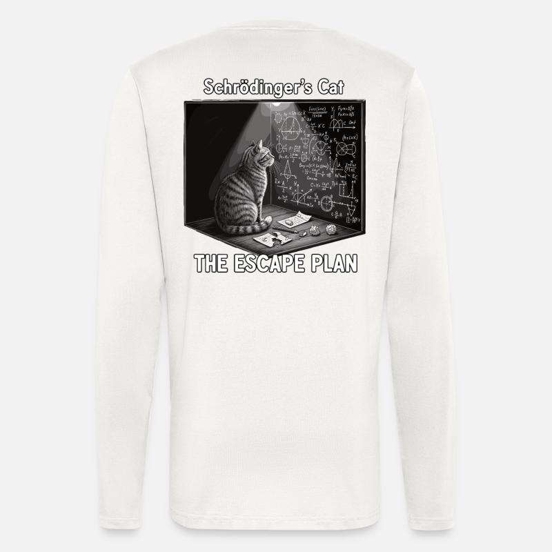 Schrödinger's cat with escape plan - Longsleeve - made by SPREAD  - OFF WHITE