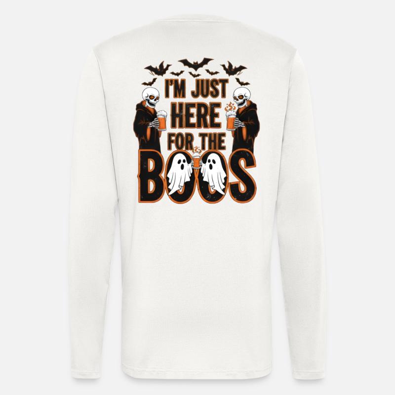 Halloween Buhrufe Skelette - Langarmshirt - made by SPREAD  - OFF WHITE