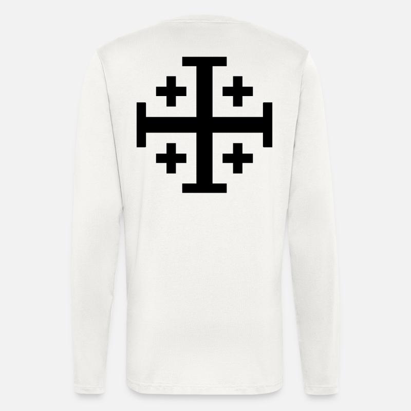 Crusader Cross - Longsleeve - made by SPREAD  - OFF WHITE