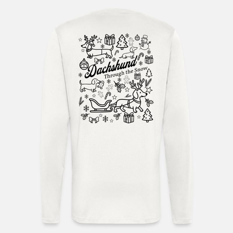 Dackel Snow Design - Langarmshirt - made by SPREAD  - OFF WHITE