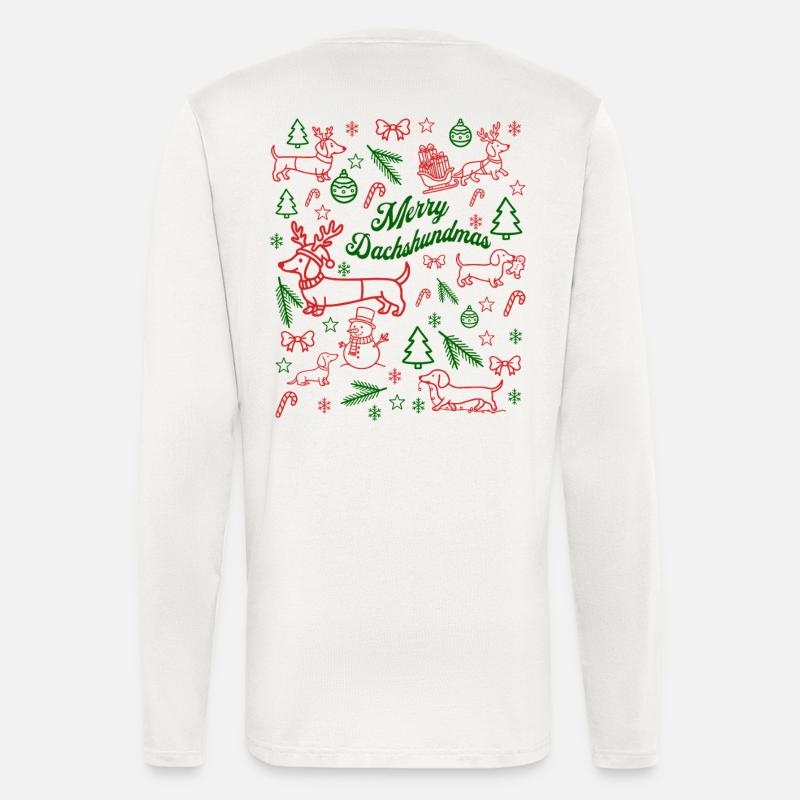Dachshund Christmas Pattern - Longsleeve - made by SPREAD  - OFF WHITE