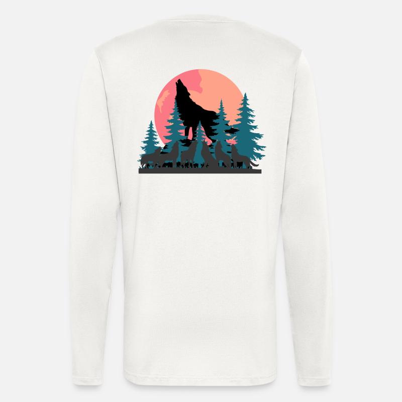 Sigura Design Wolf - Langarmshirt - made by SPREAD  - OFF WHITE