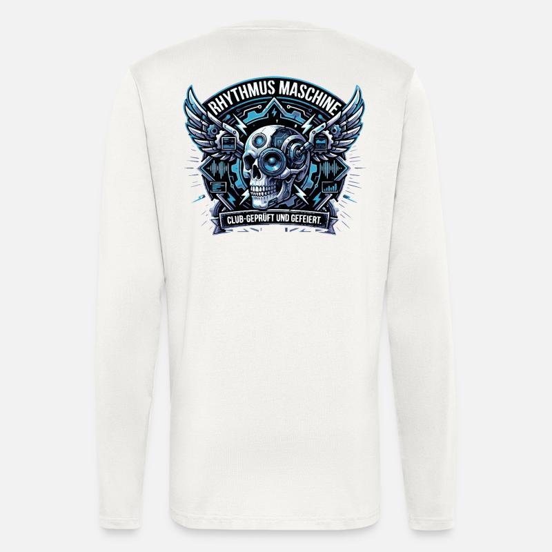 Rhythmus Maschine Schädel - Langarmshirt - made by SPREAD - OFF WHITE