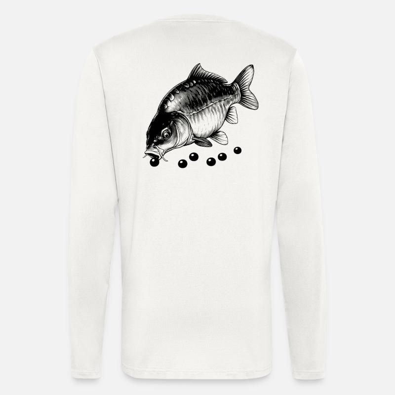 Carp at lunch - Longsleeve - made by SPREAD  - OFF WHITE
