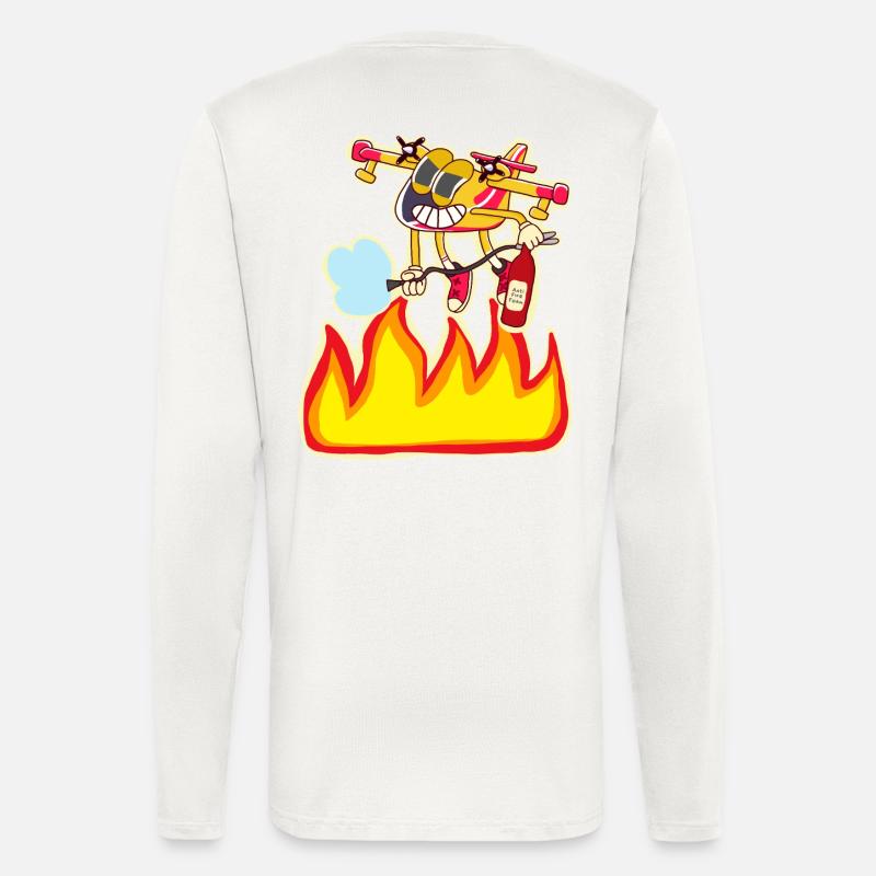 Firefighter Water Bomber - Longsleeve - made by SPREAD  - OFF WHITE