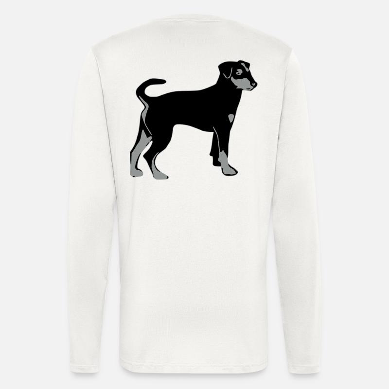 pinscher hund - Langarmshirt - made by SPREAD  - OFF WHITE