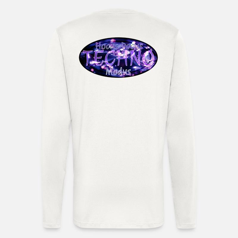 Hocus Pocus Techno Mode - Manches longues bio décontracté fabriqué en UE - OFF WHITE
