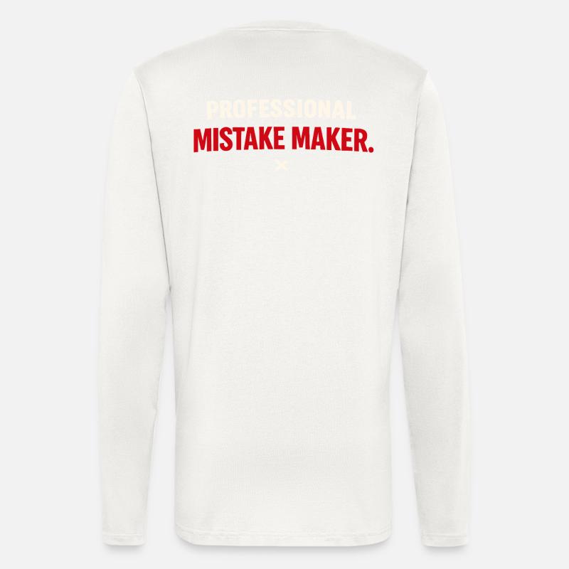 Professional Mistake Maker – Single Humor - Longsleeve - made by SPREAD  - OFF WHITE