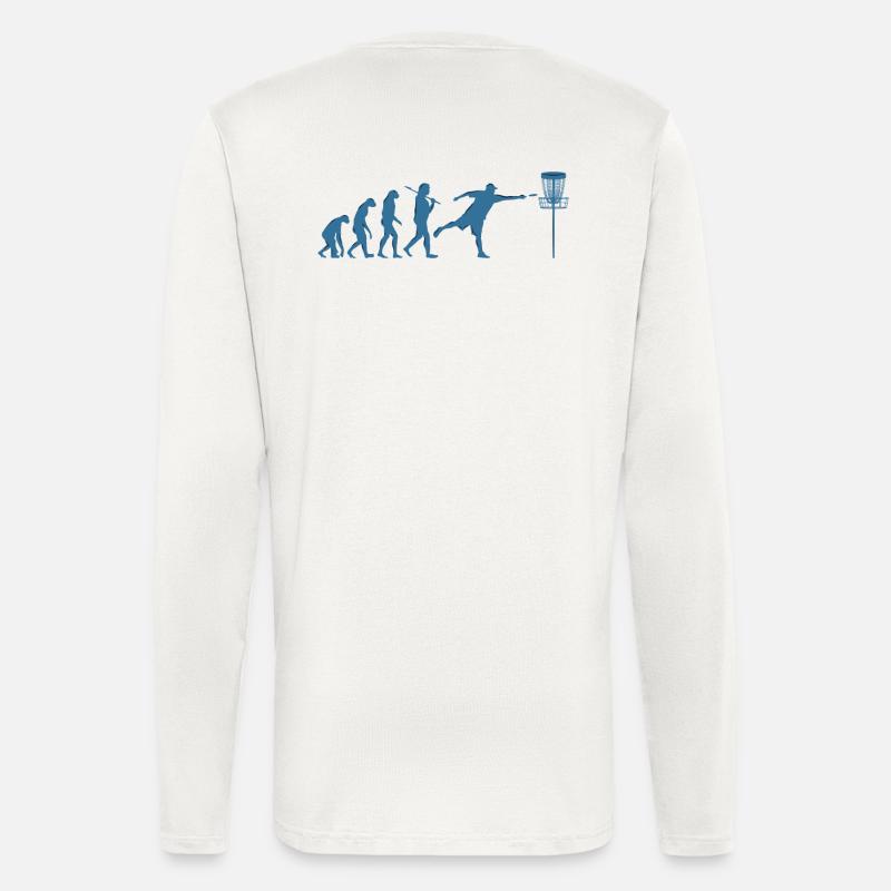 Disc Golf Evolution - Manches longues bio décontracté fabriqué en UE - OFF WHITE