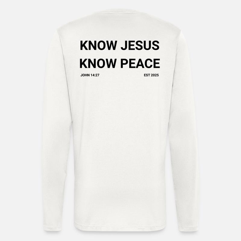Know Jesus know peace - Longsleeve - made by SPREAD  - OFF WHITE