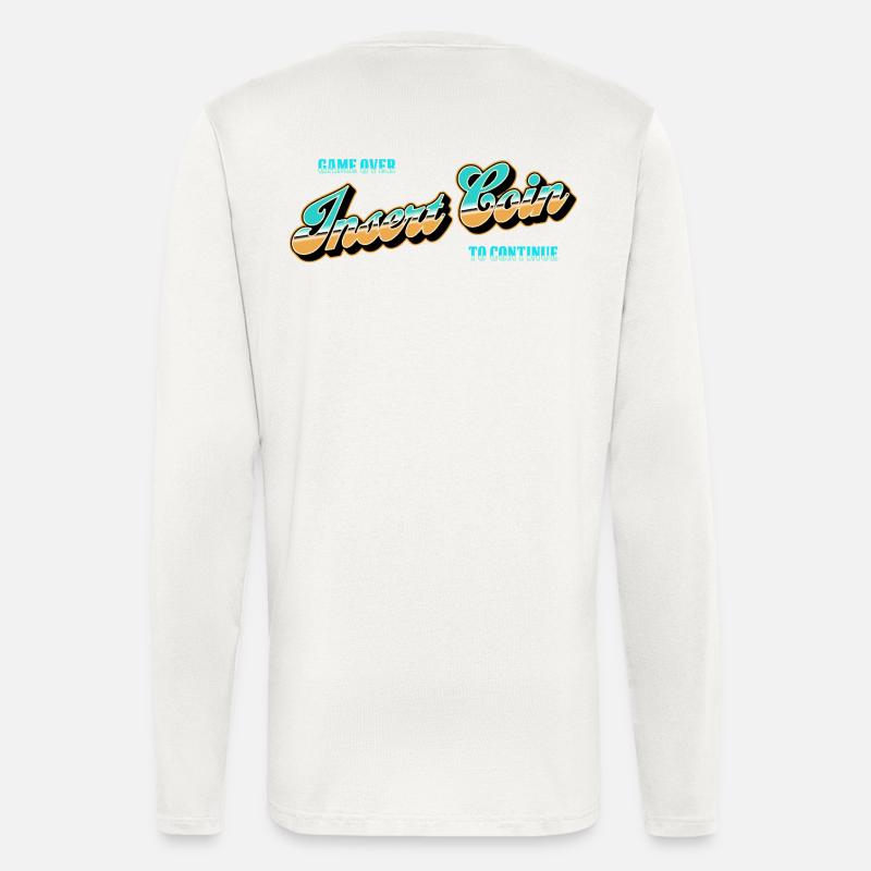 Insert Coin Arcade Nostalgie - Langarmshirt - made by SPREAD  - OFF WHITE