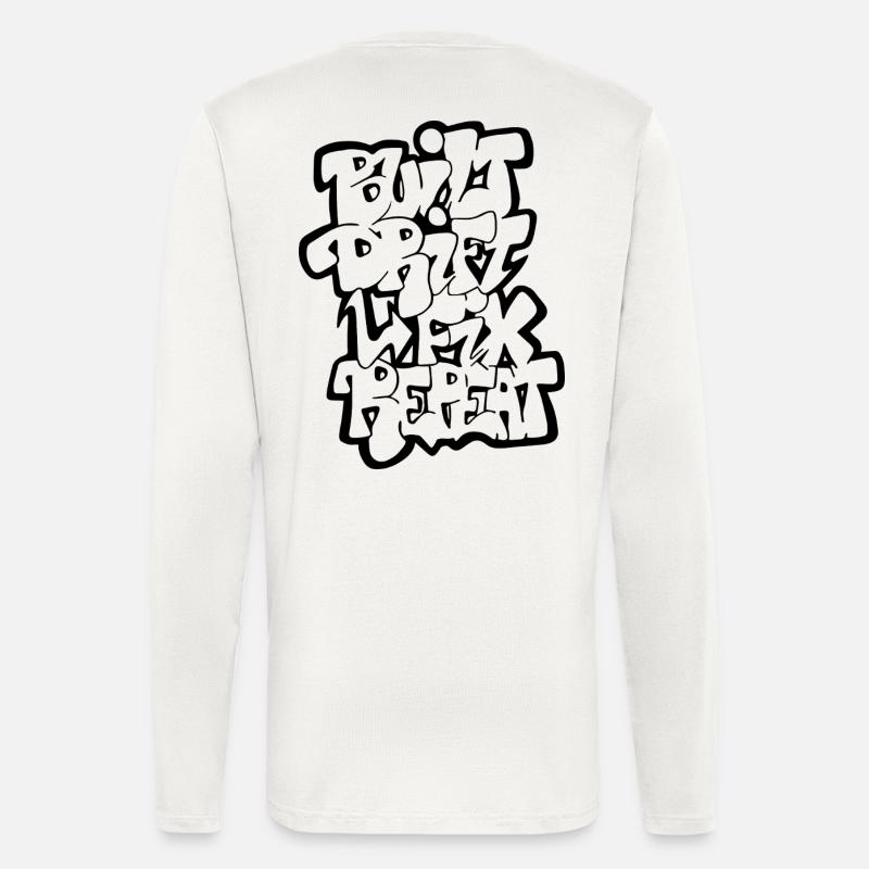 Built Drift Fix Repeat - Langarmshirt - made by SPREAD  - OFF WHITE