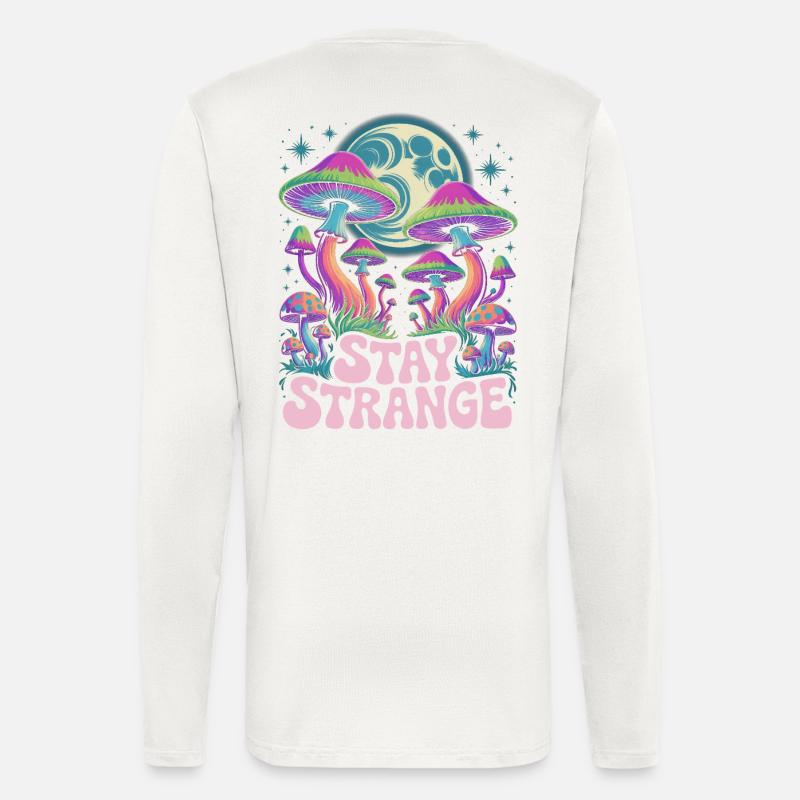 Stay Strange Mushroom Art - Langarmshirt - made by SPREAD  - OFF WHITE