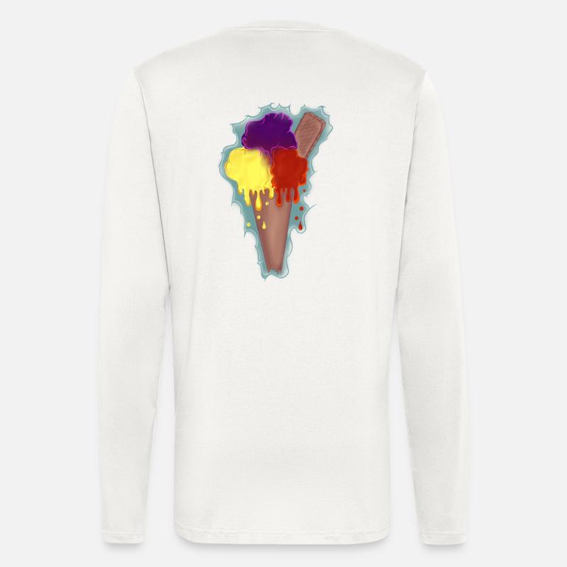 Regenbogen Eis  - Langarmshirt - made by SPREAD  - OFF WHITE
