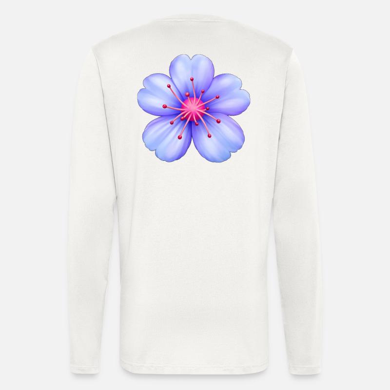 blomma_merch - Manches longues bio décontracté fabriqué en UE - OFF WHITE