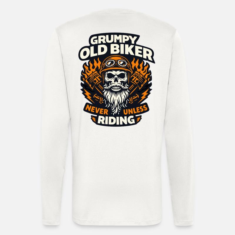 Grumpy old biker - Longsleeve - made by SPREAD  - OFF WHITE