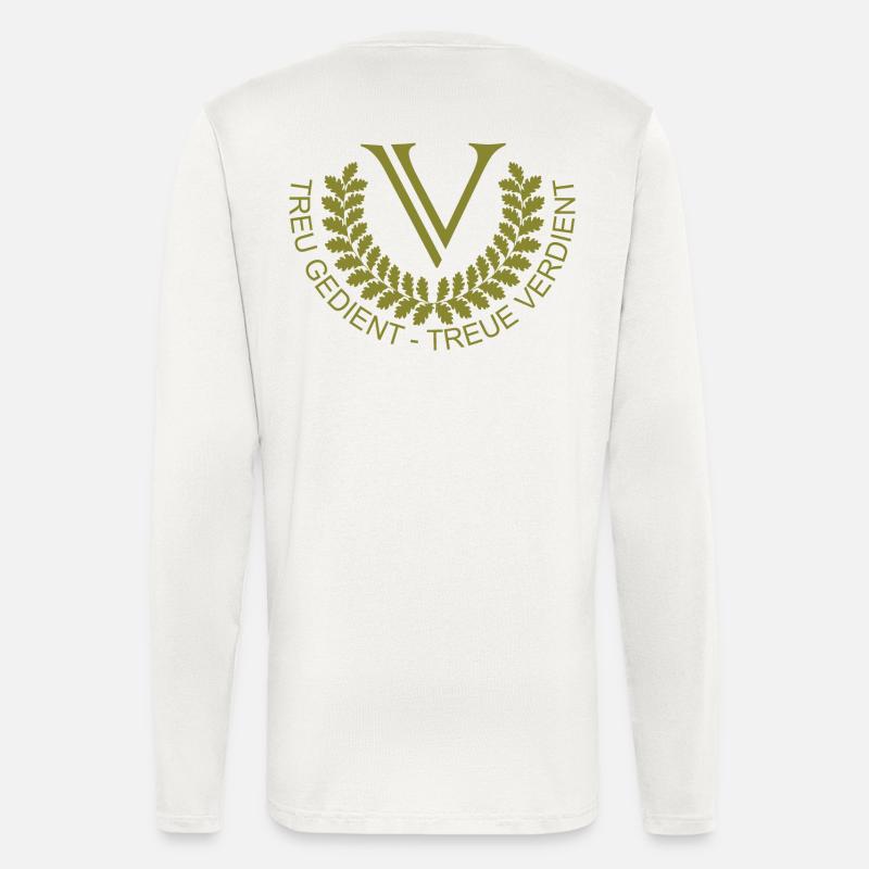 V Logo Oliv Groß - Langarmshirt - made by SPREAD - OFF WHITE