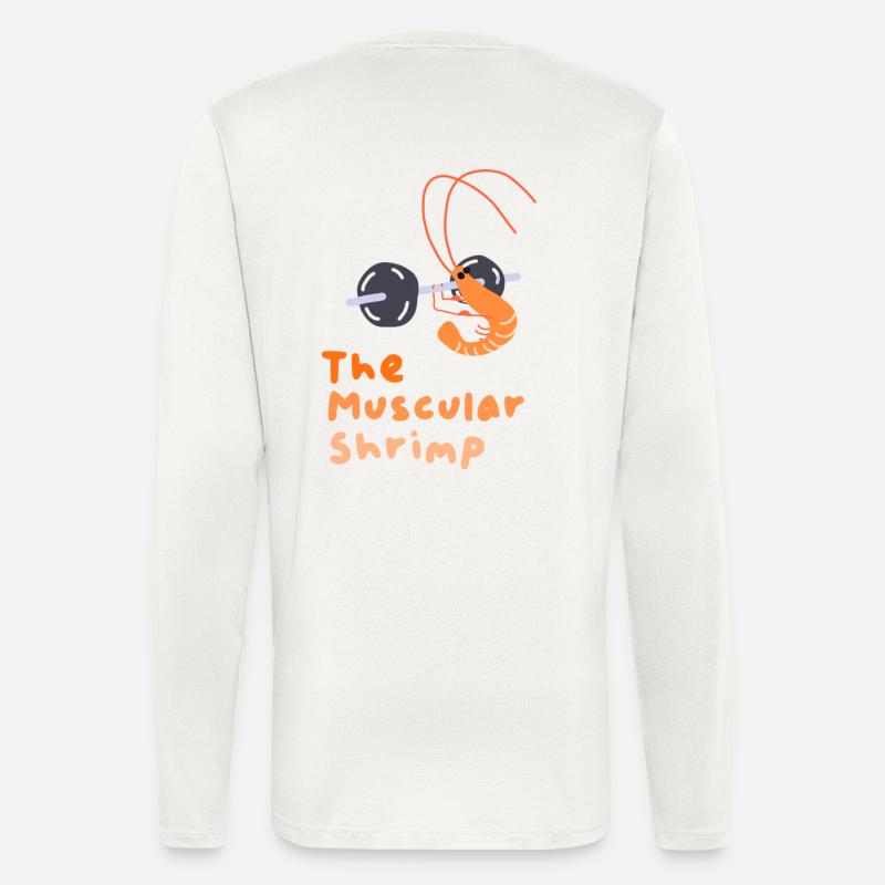 Muskulöse Garnelen - Langarmshirt - made by SPREAD  - OFF WHITE