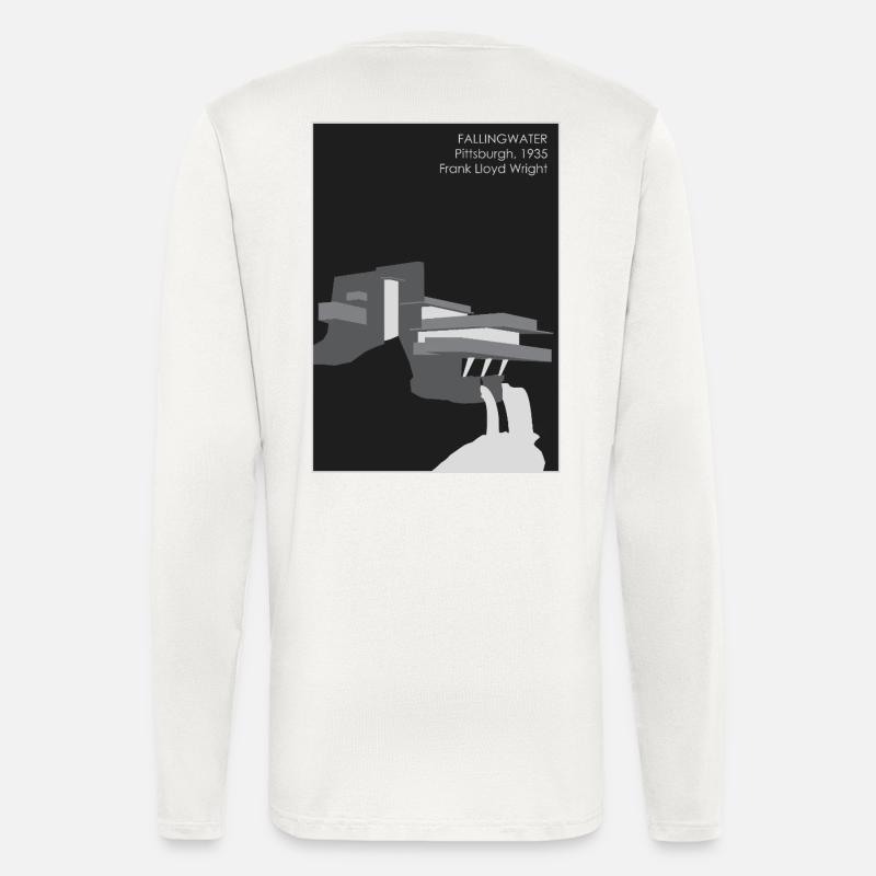 Moderne Architektur: Fallingwater - Langarmshirt - made by SPREAD - OFF WHITE