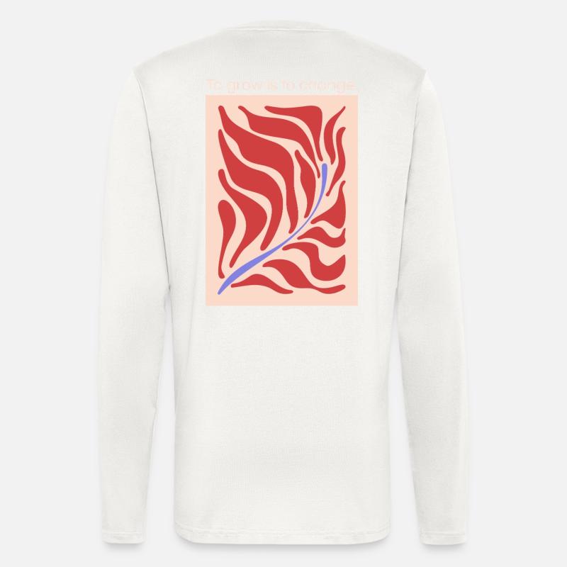 Growth through change – leaf shape pattern - Longsleeve - made by SPREAD  - OFF WHITE