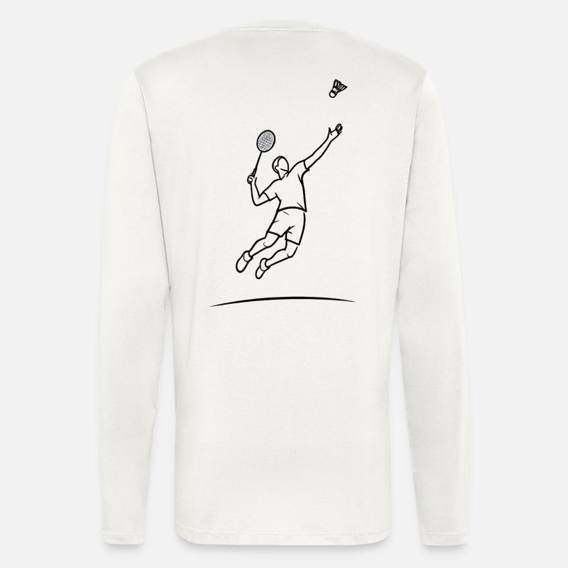 Badminton jumping hero - Longsleeve - made by SPREAD - OFF WHITE