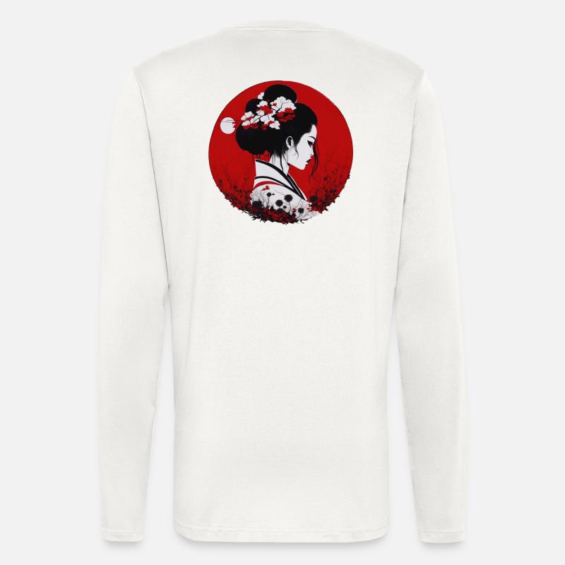 japanisches Mädchen - Langarmshirt - made by SPREAD  - OFF WHITE