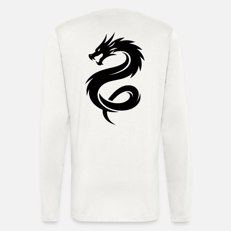 Asiatischer Drache - Langarmshirt - made by SPREAD  - OFF WHITE