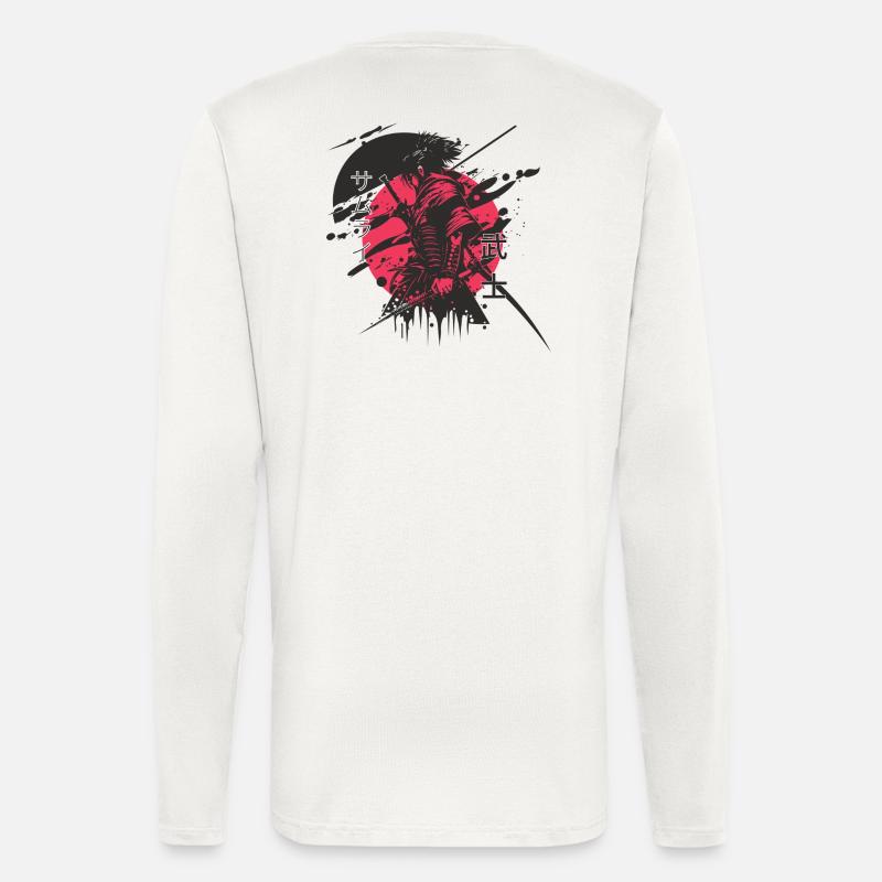 Elefanten Samurai Neon Druck - Langarmshirt - made by SPREAD  - OFF WHITE