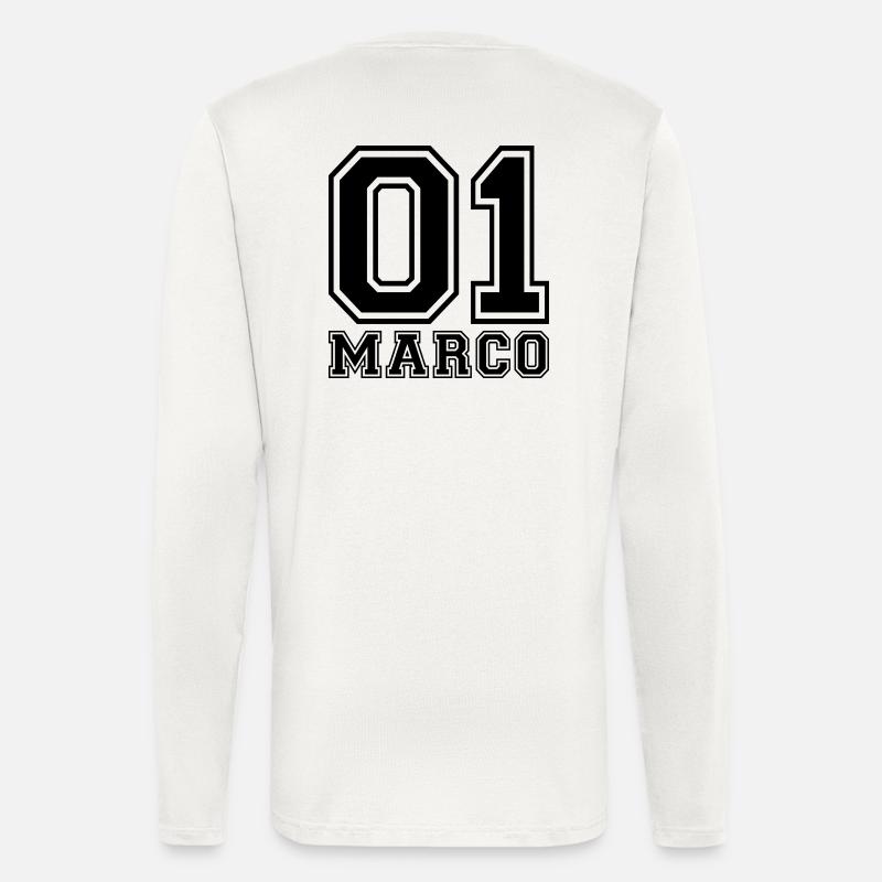 Marco - Name - Langarmshirt - made by SPREAD  - OFF WHITE