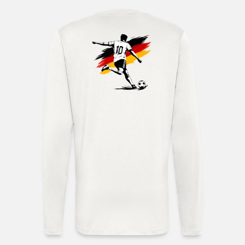 Fußballheld Flaggenstil - Langarmshirt - made by SPREAD  - OFF WHITE