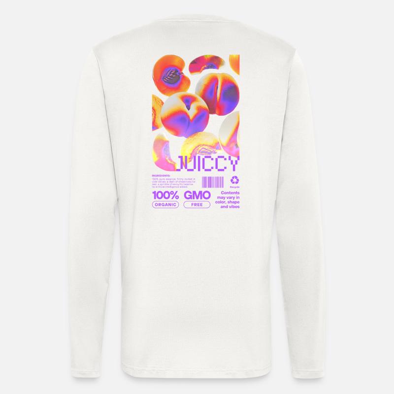 Juicy Peach Statement - Longsleeve - made by SPREAD  - OFF WHITE