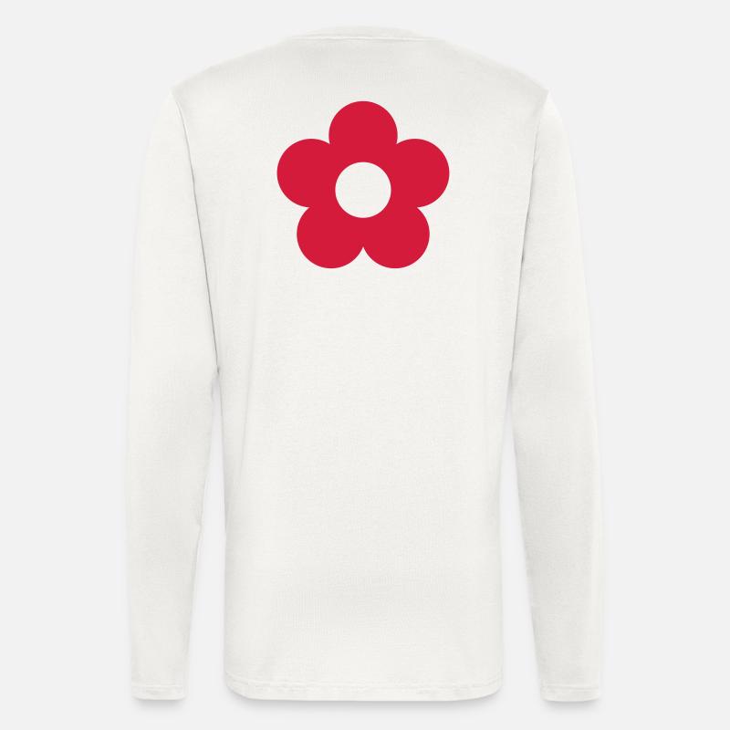 Blüte Blume minimal Geschenk - Langarmshirt - made by SPREAD  - OFF WHITE
