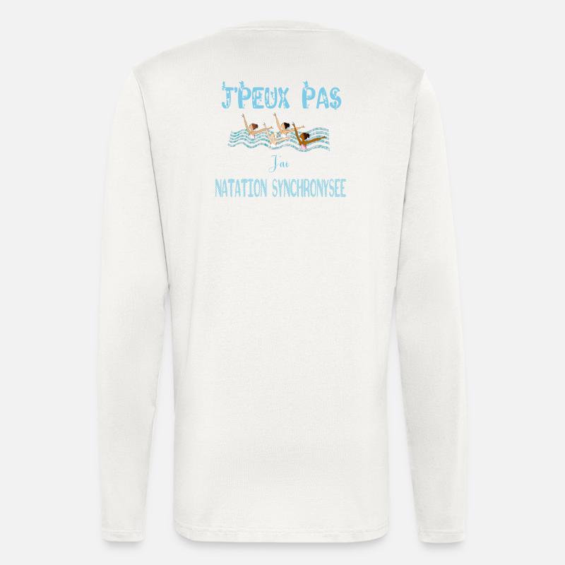 j'peux pas j'ai natation synchronisee - Manches longues bio décontracté fabriqué en UE - OFF WHITE