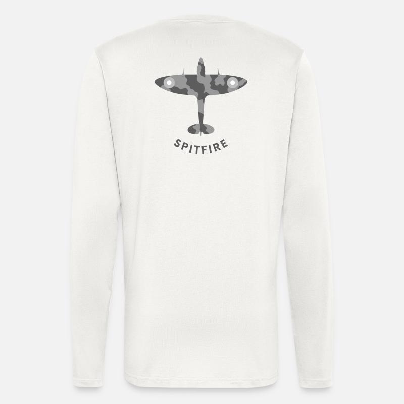 Spitfire fighter plane - Longsleeve - made by SPREAD  - OFF WHITE
