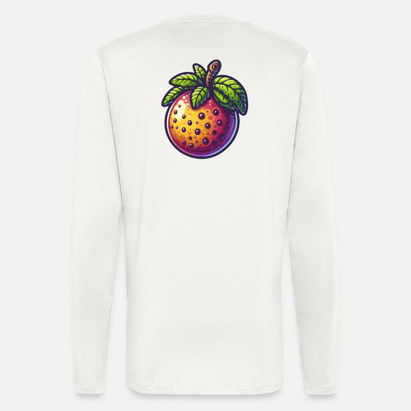 Bunte Passionsfrucht im Urban Style - Langarmshirt - made by SPREAD - OFF WHITE