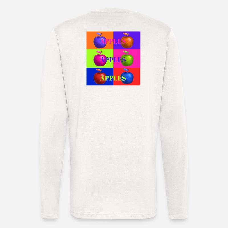 Pop Art Apfel Collage Design - Langarmshirt - made by SPREAD  - OFF WHITE