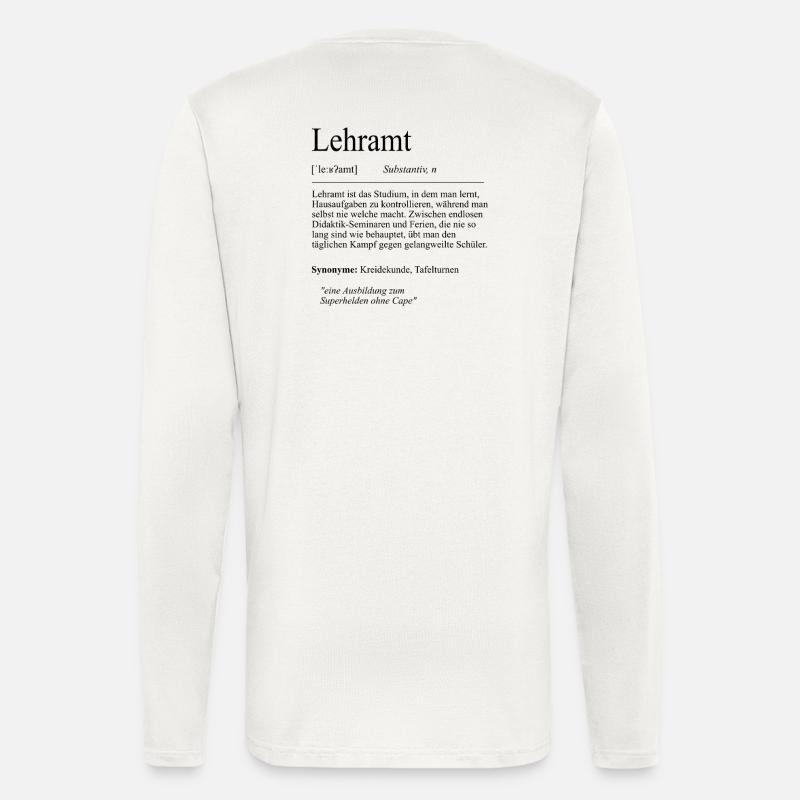 Unispruch "Lehramt" Student Geschenk, Studenten - Langarmshirt - made by SPREAD  - OFF WHITE