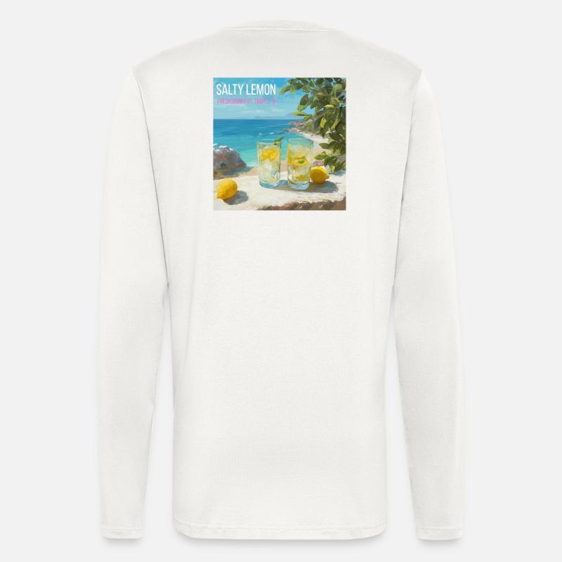 Magic Salt Lemon Beach 87 - Manches longues bio décontracté fabriqué en UE - OFF WHITE
