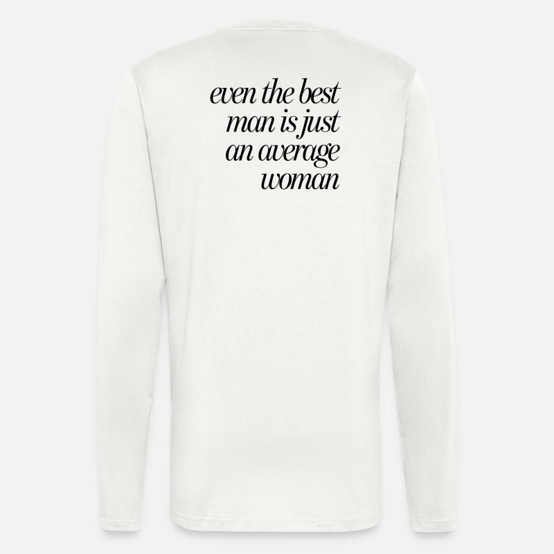 best-man-average-woman - Langarmshirt - made by SPREAD - OFF WHITE